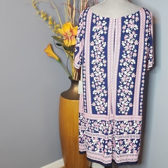 Eliza J Floral Border Print Jersey Dress Size 18W NWT - Picture 10 of 16